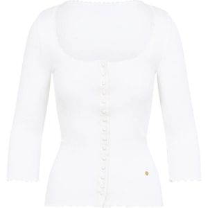 Chloé, Dames, Truien, Wit, Maat: M Katoen,