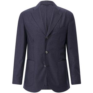 Eton, Heren, Jassen, Blauw, Maat: XL Wol,