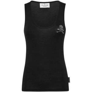 Philipp Plein, Dames, Tops, Zwart, Maat: M Modal,