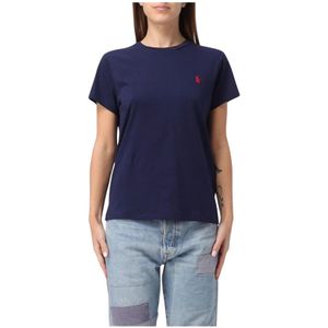 Polo Ralph Lauren, Dames, Tops, Blauw, Maat: 2XL Katoen,