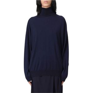 Moschino, Dames, Truien, Blauw, Maat: XS