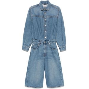 Haikure, Dames, Jumpsuits & Playsuits, Blauw, Maat: L Katoen,