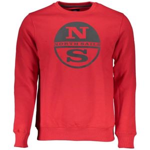 North Sails, Heren, Sweatshirts & Hoodies, Rood, Maat: 2XL Katoen,