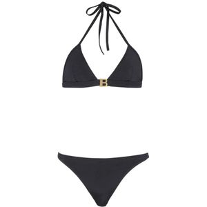 Balmain B driehoek bikini , Black , Dames , Maat: XS