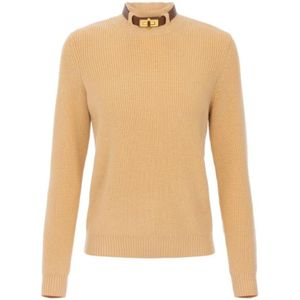 Elisabetta Franchi, Dames, Truien, Beige, Maat: XS Wol,