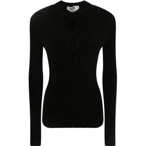 Msgm, Dames, Truien, Zwart, Maat: S Viscose,