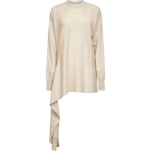 UMA Wang, Dames, Truien, Beige, Maat: M Kasjmier,