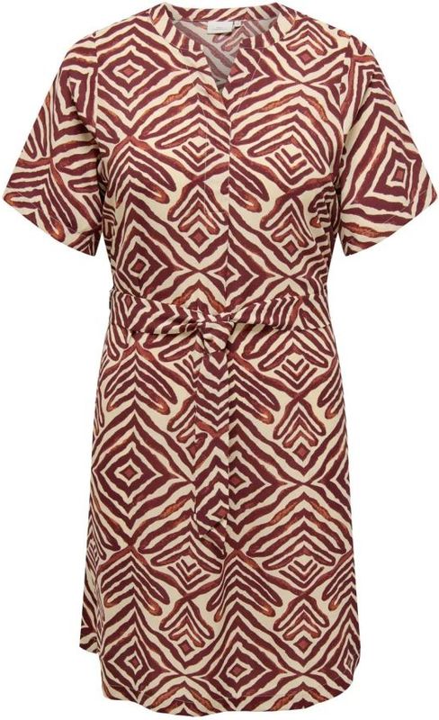 Carshilla - Midi-jurk - V-Hals - Knielengte - Regular Fit