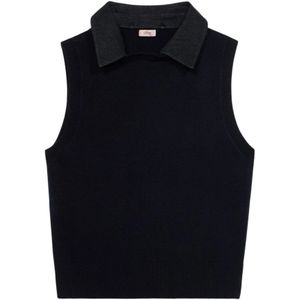 Oltre, Dames, Truien, Blauw, Maat: S Denim,