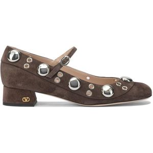 Valentino Garavani - Nellcôte Mary-Jane Pump - Bruin - Dames - Leer