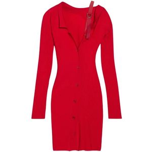 Jacquemus, Dames, Jurken, Rood, Maat: S Wol,