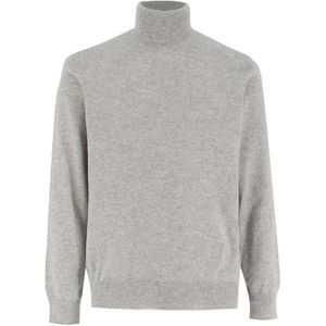 Brunello Cucinelli, Heren, Truien, Grijs, Maat: L Kasjmier,