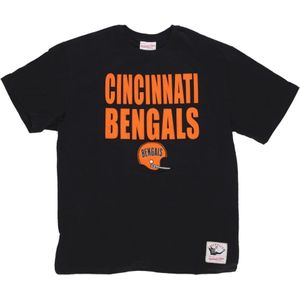 Mitchell & Ness, Heren, Tops, Zwart, Maat: L Katoen,