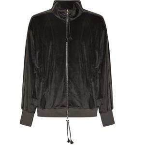 Adidas, Dames, Sweatshirts & Hoodies, Zwart, Maat: M Velours,