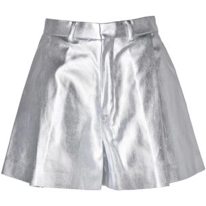 Nineminutes, Dames, Korte broeken, Grijs, Maat: XS Katoen,