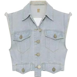 One Teaspoon, Dames, Jassen, Blauw, Maat: M Denim,