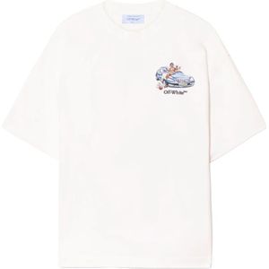 Off White, Heren, Tops, Wit, Maat: L Katoen,