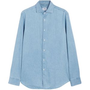 Aspesi, Heren, Overhemden, Blauw, Maat: 3XL Katoen,