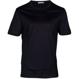 Paolo Pecora, Heren, Tops, Zwart, Maat: M Katoen,