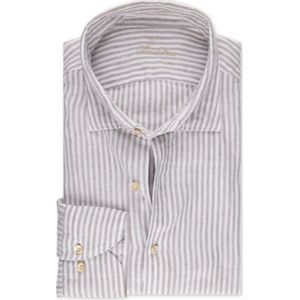 Stenströms, Heren, Overhemden, Grijs, Maat: XL Linnen,