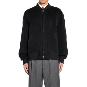 Lardini, Heren, Sweatshirts & Hoodies, Zwart, Maat: XL Wol,