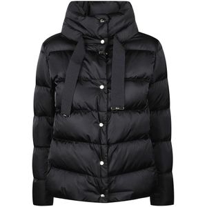 Herno, Dames, Jassen, Zwart, Maat: L Poliester,