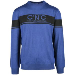 Costume National, Heren, Truien, Blauw, Maat: XL Wol,