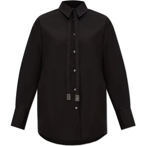 Fabiana Filippi, Dames, Blouses & Shirts, Zwart, Maat: XS Katoen,