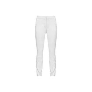 Pinko Elastische Linnen Skinny Fit Broek , White , Dames , Maat: S