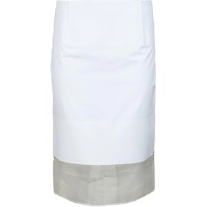 Sportmax, Dames, Rokken, Wit, Maat: S Katoen,