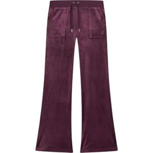 Juicy Couture, Dames, Broeken, Rood, Maat: S Velours,