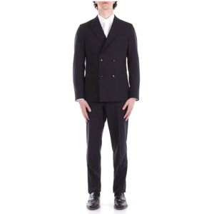 Emporio Armani, Heren, Pakken, Blauw, Maat: XL Wol,