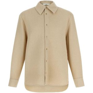 Séfr, Heren, Overhemden, Beige, Maat: L Katoen,