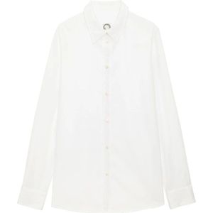Ines de la Fressange Paris, Dames, Blouses & Shirts, Wit, Maat: 2XS Katoen,