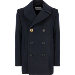 Givenchy, Heren, Mantels, Blauw, Maat: M Wol,