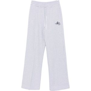 Msgm, Dames, Broeken, Grijs, Maat: S Zijde,