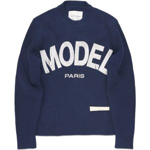 Philippe Model, Heren, Truien, Blauw, Maat: M Wol,