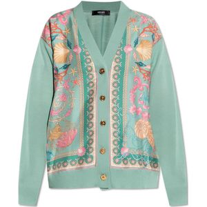 Versace, Dames, Truien, Groen, Maat: XS Zijde,