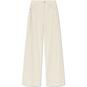 Cult Gaia, Dames, Jeans, Wit, Maat: W26 Katoen,