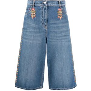 Etro, Dames, Korte broeken, Blauw, Maat: W27