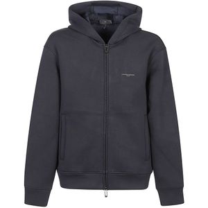 Emporio Armani, Heren, Sweatshirts & Hoodies, Blauw, Maat: L