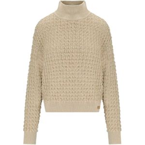 Elisabetta Franchi, Dames, Truien, Beige, Maat: S Acryl,