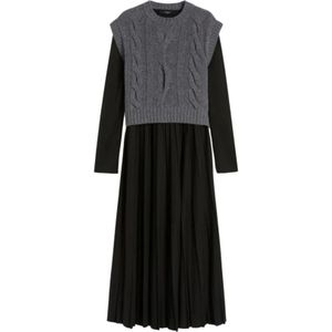 Weekend Max Mara - EBRO - Jurk - Grijs Gemêleerd/Zwart
