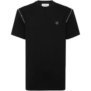 Philipp Plein, Heren, Tops, Zwart, Maat: M Katoen,