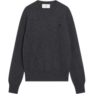 Ami Paris, Heren, Truien, Grijs, Maat: S