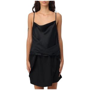 JW Anderson, Dames, Jurken, Zwart, Maat: XS Zijde,