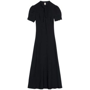Ines de la Fressange Paris, Dames, Jurken, Zwart, Maat: S Viscose,
