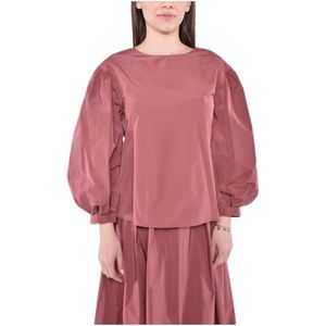 Weekend Max Mara, Dames, Blouses & Shirts, Bruin, Maat: M Katoen,