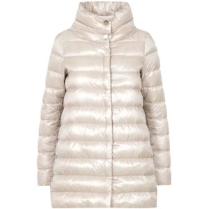 Herno, Dames, Jassen, Beige, Maat: 2XL Katoen,