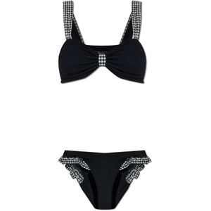 Hunza G, Dames, Badkleding, Zwart, Maat: ONE Size Tweed,